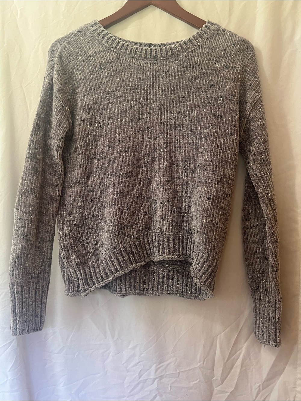 Mudd Marled Gray Crewneck Sweater